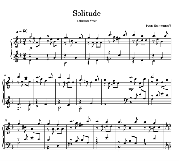 Solitude (for piano)